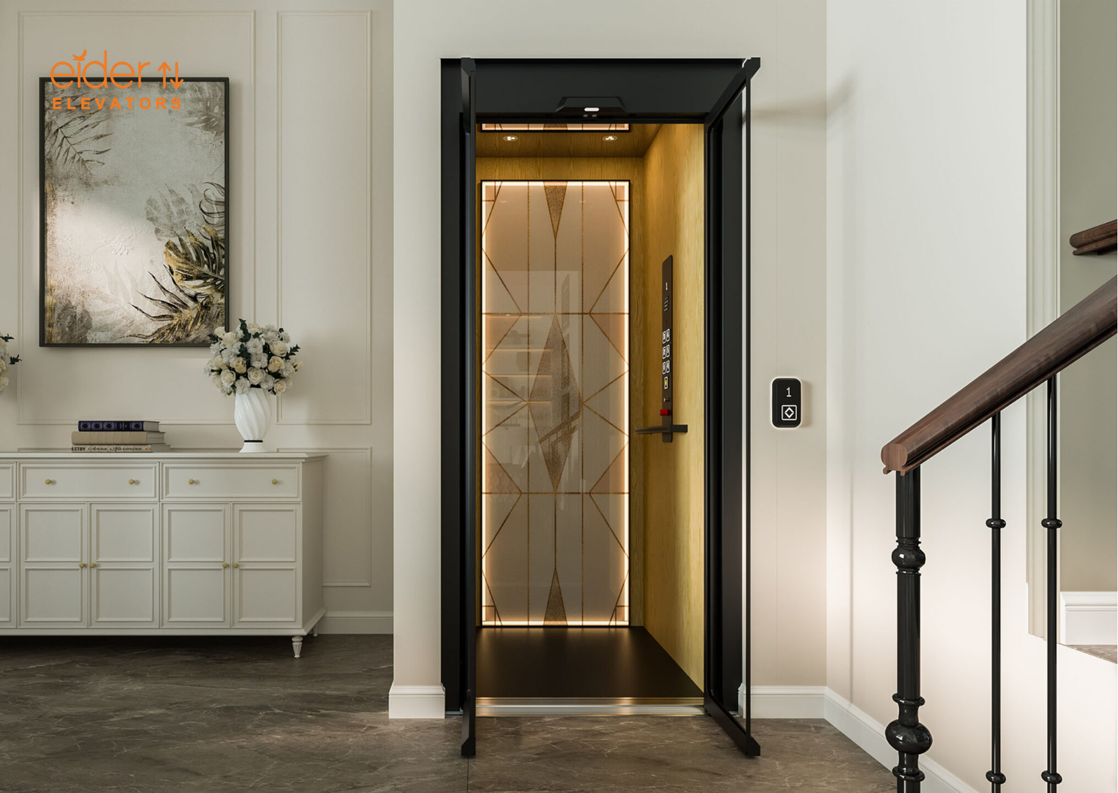 Residential Elevator installed by Eider Elevators, Bengaluru